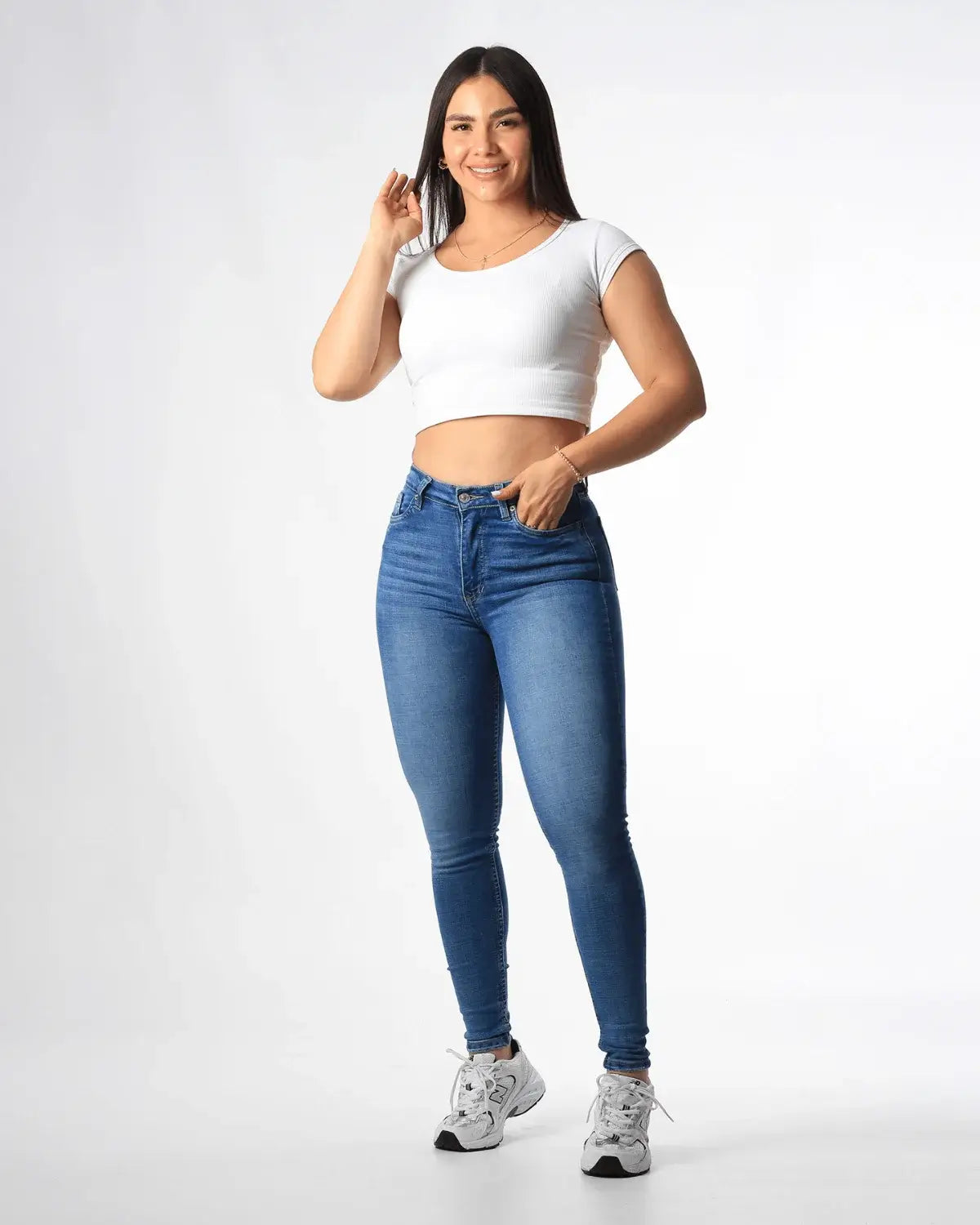 SKINNY DUSTY BLUE REF -7374